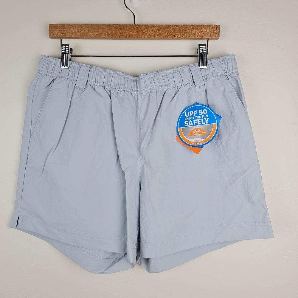 NWT Columbia Water Short Womens L Grey PFG Omni-Shade UPF 50 Sun Protection